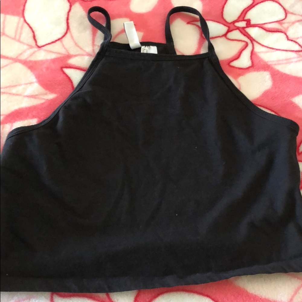 H&M Black Halter Crop Top